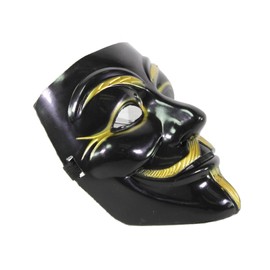 Set of 4 Black V for Vendetta Guy Fawkes Anonymous Costume Cosplay Masks
