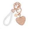 Heveer Heart Key Fob Car Keyring with Sparkling Rhinestones Rhinestone