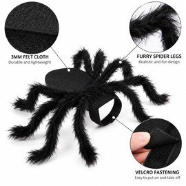 Spider Costume for Cats & Small Dogs – Black Halloween Pet Outfit for Parties, Cosplay & Festive Dress-Up