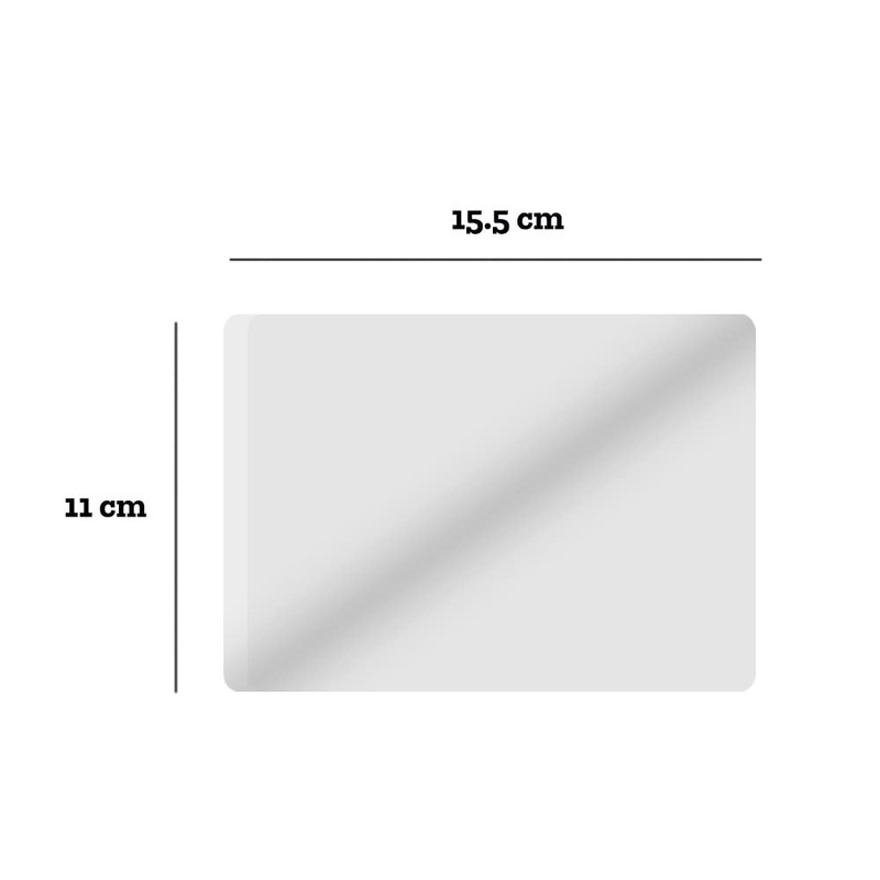 Barrilito Mica Térmica rígida 110 x 155mm 8 mil, 100pz.