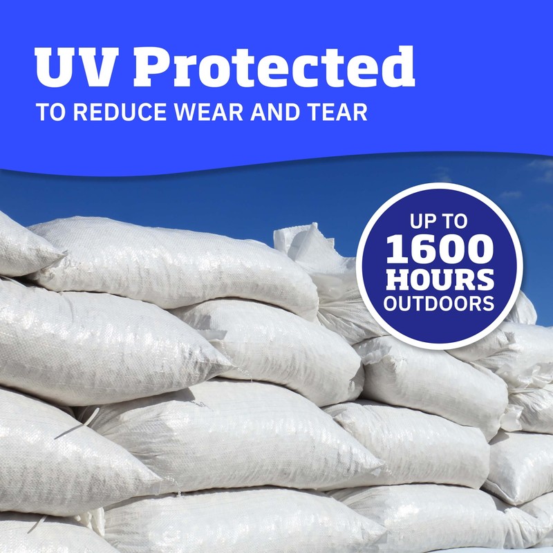 DURASACK Heavy Duty Sand Bags with Tie Strings Empty Woven