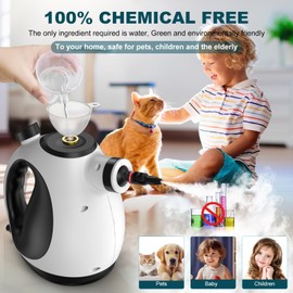 Handheld Steam Cleaner, Powerful Pressurized Steam Cleaner with Safety Lock & 14 Cleaning Accessories,Multi-Surface Natural Steam Cleaner for Home Car, Furniture, Grout, Upholstery, Couch