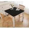 Wolkemer Fitted Square Tablecloth Spandex Stretch Black Cocktail Table Cover