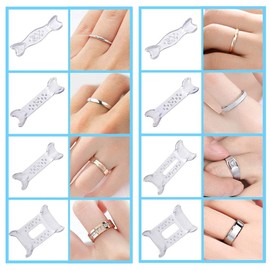LIPIODOL 12 pcs Ring Size Adjuster, Invisible Ring Size Adjuster for Loose Rings Fit Any Rings Guard Spacer