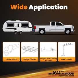 maXpeedingrods Class 3 Trailer Hitch Receiver, 2 Inch Receiver, Tow Hitch for Chevy Astro/GMC Safari All 1985-2005, 4000 LBS GTW