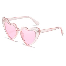 Heart Sunglasses, Heart Shaped Party Sunglasses (Pink)