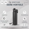 Abjoki Stainless Steel Drinking Bottle "Infinity" 710 ml - Onyx
