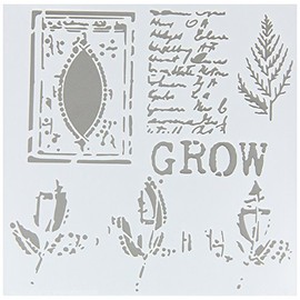 Crafters Workshop Plastic Template 6-inch x 6-inch Grow Page