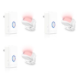 Motion Sensor Chime,NineLeaf Door Motion Sensor Chime,Motion Sensor Door Chime for Business,48 Ringtones, 5 Levels Volume,Easy Installation,1300ft Long Distance,97dB Volume,for Home,Office,Hotel,3PK