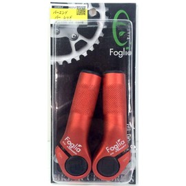 Foglia ATB 52213 Aluminum Bar End Bar, Red, Clamp Diameter 0.9 inches (22.2 mm), Bicycle