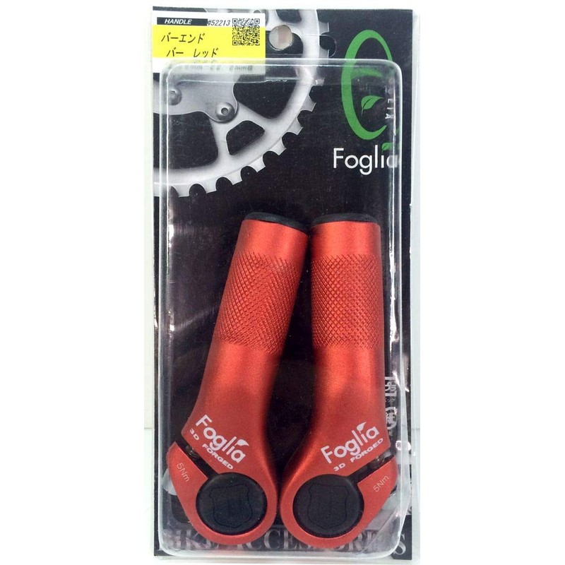 Foglia ATB 52213 Aluminum Bar End Bar, Red, Clamp Diameter