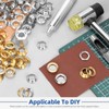 Glarks 102pcs 10.5mm Grommets Eyelets with Tool Set, 100Pcs Golden,