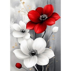 TOSTOG Diamond Painting Kits for Adults,Flowers DIY Diamond Art Kit Full Drill Diamond Crystal Rhinestone Arts and Crafts Picture for Home Wall Decor 30x40cm