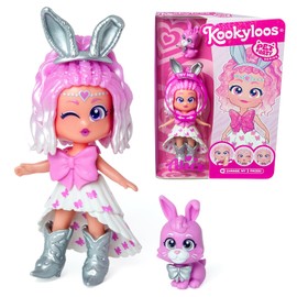 KOOKYLOOS Pet Party Alice Series - Alice Collector's Doll with a Pet Rabbit, Includes Alice Doll, 1 Pet, Fashionable Clothes and Shoes and 1 Accessory. 1 Doll, 3 Different