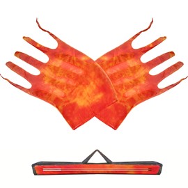 Baisdan 55'' Double Layered Worship Flags for Dance Church, Praise Dance Flags for Worship, Praise Flag with Flexible Rod and Storage Bag, Set of 2, Orange-Red