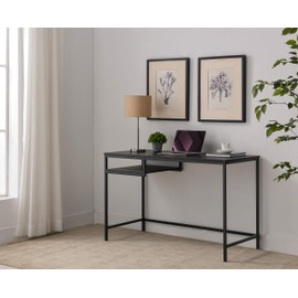 Kings Brand Furniture - Julian Writing/Laptop Desk, Black Metal & Wood