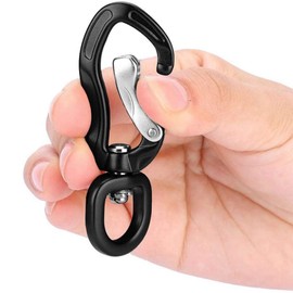 Nvanvmm 2X 360° Swivel Rotating Carabiner Clip,Multifunctional Aluminium Alloy Carabiner D Buckle for Outdoor Camping Hiking