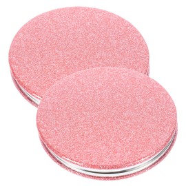 Gatuida 2pcs Portable Double Sided Compact Makeup Mirrors Small Round PU Folding Mirrors for Travel Stylish and Lightweight for Pink Color