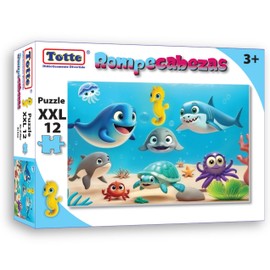 Totte Rompecabezas 12 Piezas XXL | Piezas Extra Grandes, Gruesas y Durables | Diseñado para Uso Infantil (En el Mar)