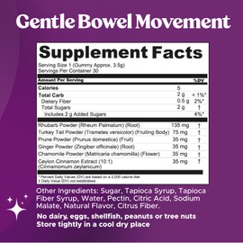 Fungiments Super Prune Kids - Great for Constipation Relief - Mushroom Supplement - Turkey Tail Mushrooms, Fiber, Rhubarb, Prunes, Ginger, Chamomile (30 Mushroom Gummies)