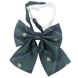 NECOTIA Brand Cute School Ribbon, Bowtie, Girls, Uniform Ribbon, Bowtie, Middle School, High School Students, Easy, One-Touch Installation, Navy Blue, Red, Pink, Candy, H