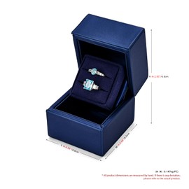 Papten Wedding Ring Box, 2 Slot Engagement Ring Box, Ring Box for Wedding, Engagement, Proposal, Valentine's Day