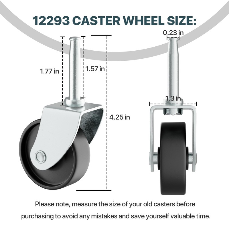 Replacement Shop Vac Wheels – Compatible with Ridgid, Craftsman, DeWALT
