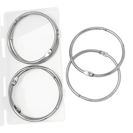 KTOJOY 3Inch (6 Pack) Loose Leaf Binder Rings, Nickel Plated Steel Binder Rings, Keychain Key Rings, Metal Book Rings, Silver