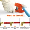 12 Pack Push-to-Connect Plumbing Fittings, 1/2" Pushfit Elbow Fittings with