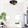 szzgco Black Flush Mount Ceiling Light Fixtures, 2-Light Ceiling Mount