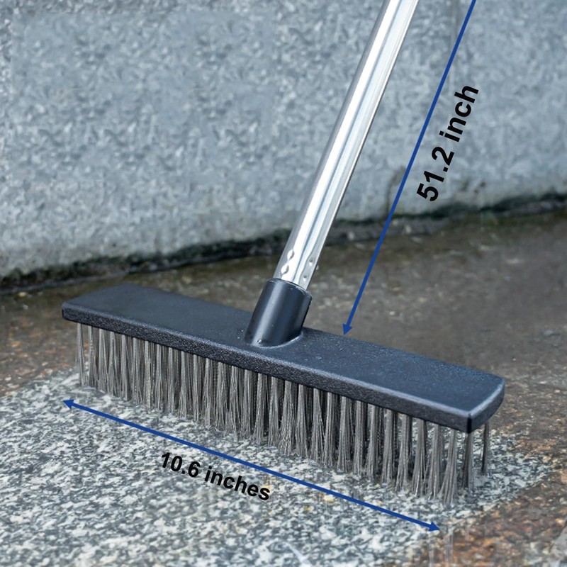 Heavy-Duty Push Broom Brush - Perfect for Bathroom, Kitchen, Patio,