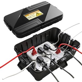 Caja eléctrica grande para exteriores impermeable (12.5 x 8.5 x 5 pulgadas), cubierta para cable de extensión IP54 resistente a la intemperie con 8 entradas de cable, cajas protectoras de enchufes