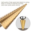 Chargenyang 3 Pcs Straight Grooved Step Drill Bit Set, High