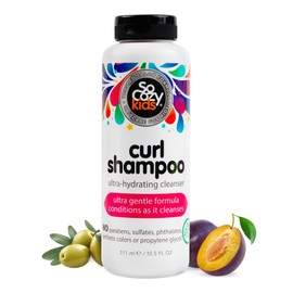 SO COZY SoCozy Curl Shampoo | For Kids Hair | Ultra-Hydrating Cleanser | No Parabens, Sulfates, Synthetic Colors or Dyes, Sweet-Crme, 10.5 Fl Oz
