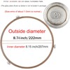 8.74Inch/22.2cm Microwave Turntable Ring Microwave Roller Ring, Glass Plate Tray