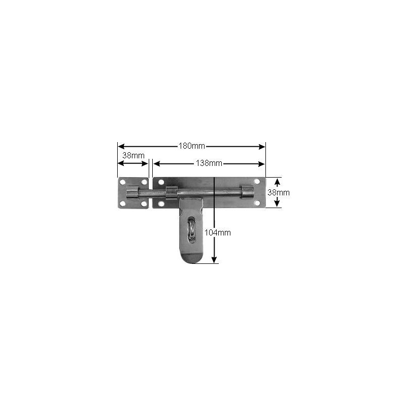 XXL Stainless Steel Latch 180 mm Latch Large Gate Bolt