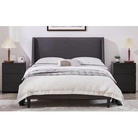 Yaheetech Wood Nightstands Set of 2, Bedside Tables with 3 Drawers, Cabinet Units Accent Tables with Storage Space for Bedroom/Small Space, Black