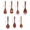 7 pcs Wooden Spoons,Teak Wooden Utensils for Cooking Wood Spatula