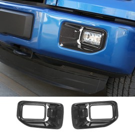 JeCar Front Fog Light Cover Fog Lamp Bezel Trim for Ford F150 XLT 2015 2016 2017, Carbon Fiber Look