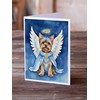 Caroline's Treasures Yorkshire Terrier My Angel Greeting Cards Pack of