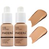 2Pack PHOERA Foundation Full Coverage Liquid Foundation Cream - Long-lasting