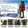 Mochila Senderismo 80L Impermeable para Hombre y Mujer