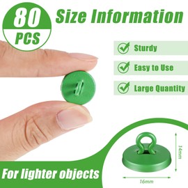 WILLBOND 80 Pieces Garland Hanging Hooks Plant Anchors for Trellis Plant Vine Trellis Anchor Wall Fixture Clips for Garland Light Decorations (Green)