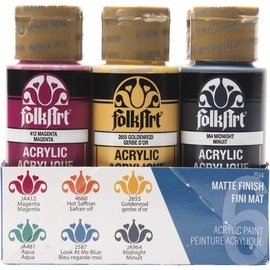FolkArt 6 Color, Matte Acrylic Paint Set, 2oz, Under the Sea