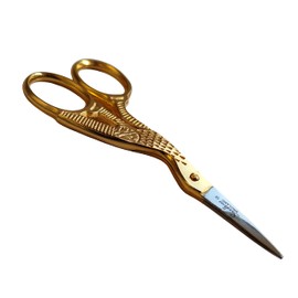 Gold Stork Design Embroidery Scissors. Manicure, Nail Art, Craft & Sewing 3.5" inch GS1 SANDBROS