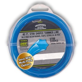 Vaughan's Master Line .065" Trimmer Line, 40ft | Blue Star Shaped Polymer | Universal Weed Eater String for Gas & Electric & Battery Models | Made in The USA (1 Pack)