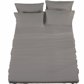Raymond Waites 4 Piece Sheet Set, Cotton Rich, 400-Thread Count, Dark Gray, Full Sheet Set