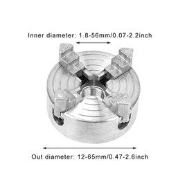 Jaw Chuck, Mini 4 Jaw Chuck Set, Self-Centering Chuck Set, Zinc Alloy Mini Lathe Chuck, Chuck, Hand Electric Drill, Connecting Rod, Power Tool
