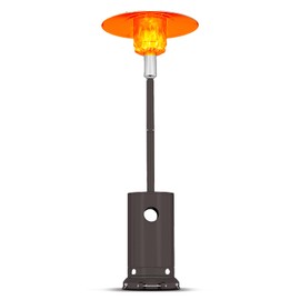 48000 BTU Patio Heater for Outdoor Use with Wheels,Outdoor Propane Patio Heater,Portable Outdoor Heater,heat lamp outdoor, for Large Spaces, Outdoor Parties, Backyards and Gardens,bronze