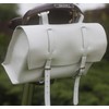 London Craftwork Large Leather Bicycle Bag Saddle/Handlebar/Frame Bag in White
